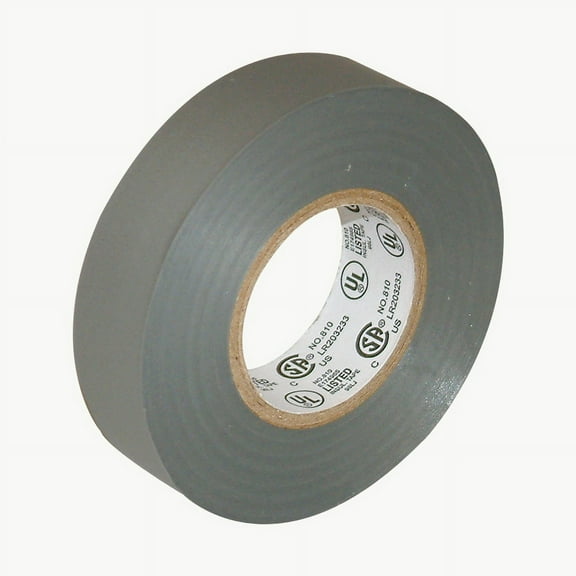 JVCC Colored Electrical Tape [7 mils thick] (E-Tape): 3/4 in. x 66 ft. (Grey)