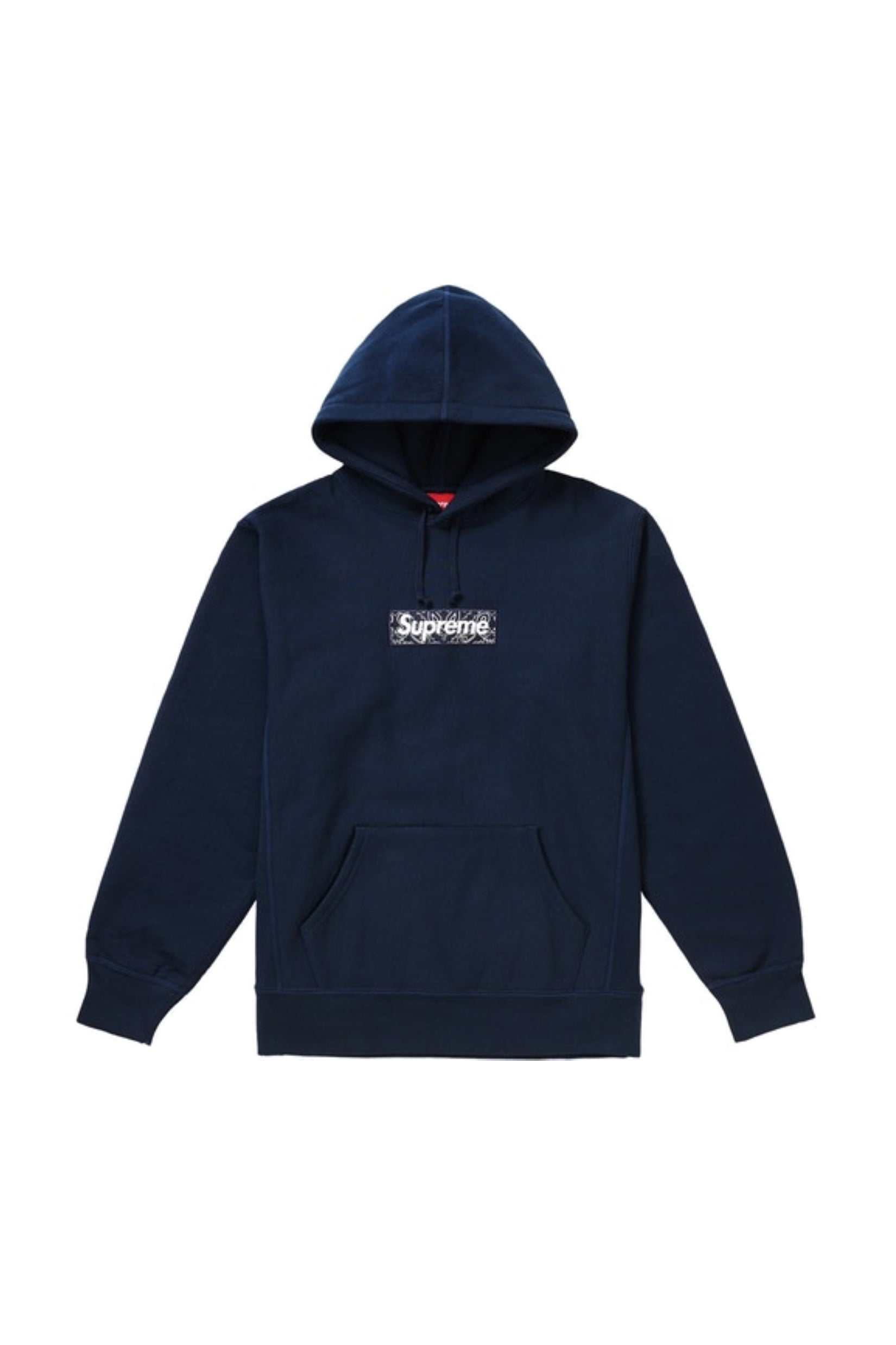 navy supreme box logo hoodie