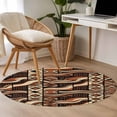 thumbnail image 4 of Retro Tribal Round Area Rug 3Ft Washable Small Circle Rugs for Kitchen Entryway, Middle Century Bohemia Minimalist Art Red Brown Non-Slip Carpet Floor Mats Indoor Outdoor Carpet Runner Home Decor, 4 of 8