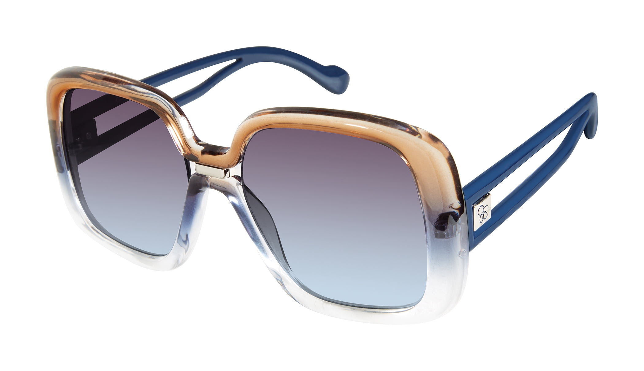 Celebrity Oversized Glitter Sunglasses Square Frame Gradient Lens Women Fashion 