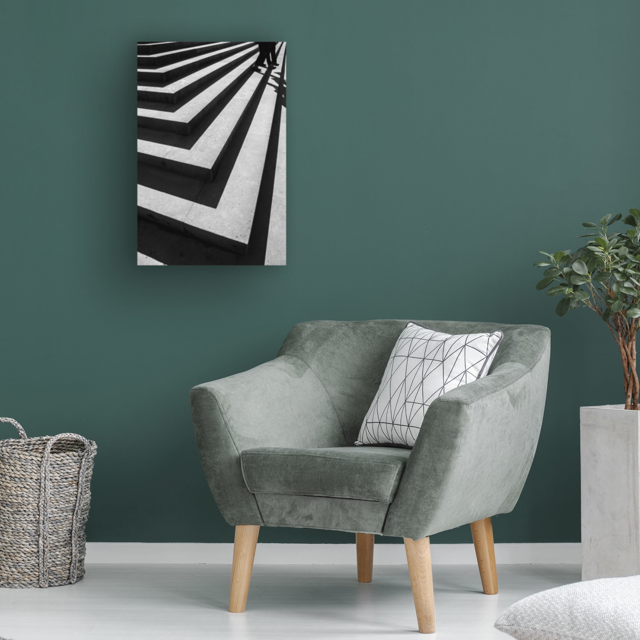 Canvas Wall Art - Nicolas MALLUS 'Stairs' Wall Art for Living Room, Bedroom, or Office D?cor by Trademark Fine Art - 30 x 47 Inches
