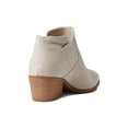 thumbnail image 6 of Dr. Scholl's Libra Oyster Leather Stacked Heel Pull On Almond Toe Ankle Boots (Oyster Leather, 6), 6 of 6