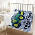 thumbnail image 4 of Tractors Custom Blanket for Boy-just A Boy Who Loves Tractors Personalized Gift Flannel Throw Blanket for Couch Bedding S 40×50in for Kids/Child, 4 of 6