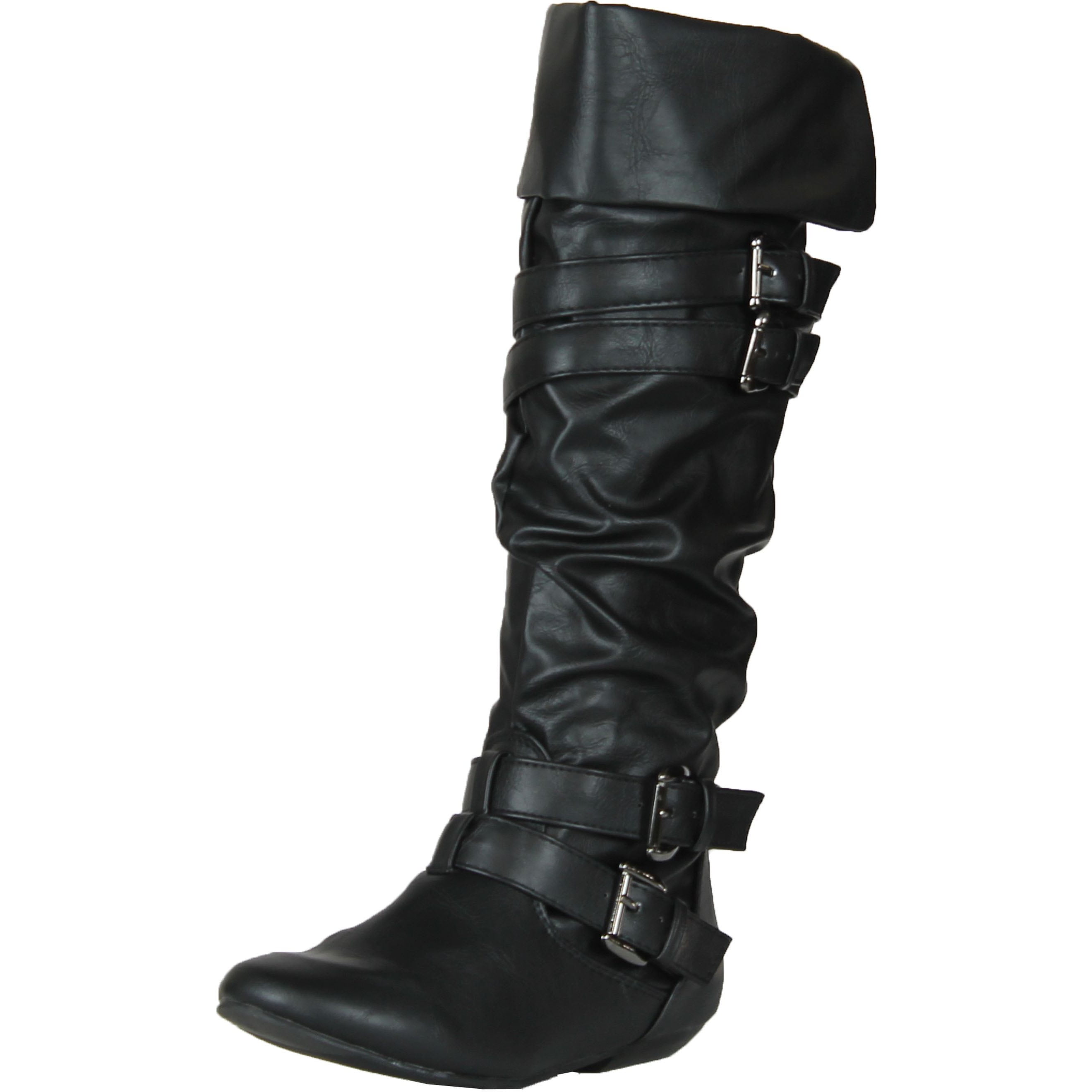 Link Tamika-42K Children Girls Comfort Slouch Cozy Slip On Buckle Boots Link Tamika-42K Children Girls Comfort Slouch Cozy Slip On Buckle Boots