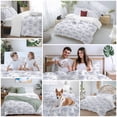 thumbnail image 5 of 3 Piece Blue Spring Floral Duvet Cover Set Full Size, Microfiber Comforter/Quilt Cover with Corner Ties and 2 Pillowcases, Summer Botanical Elegant Flowers All Season Soft Bedding with Zipper Closure, 5 of 8