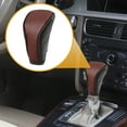 thumbnail image 3 of Unique Bargains 1 Pc Universal Car Shift Knob Cover - Car Knob Gear Protector with Zipper Breathable - Faux Leather Wine Red, 3 of 7