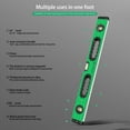 thumbnail image 3 of BIBABLYKE Bubble Level Magnetic Horizontal Spirits Level Precision Leveling Tool Portable Shockproof Level Ruler 300mm/400mm/500mm, 3 of 7