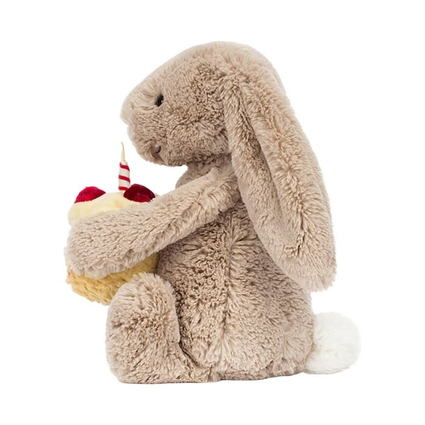 Jellycat Bashful Beige Bunny 'Birthday' Plush Toy|12