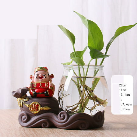 Homeex Lucky Jinbao Decoration Hydroponic Vase Make a fortune1 Product information: Material: glass Size: Small Style: American Color Classification: God of Wealth  Jade Ruyi  Golden Abacus  Gold Ingot  Naxiangfu  God of Fortune  Copper Money Fortune  Ingot Fortune  Shou Gong  Shou Po  Shou Xing Gong  Ultimate Ingot  Ultimate Copper Coin  Make a Fortune  Money Into my house  style 1 to make a fortune/money into my house  style 2 ingot/bronze money god of wealth  make a fortune 1  money into my house 1 Combination form: free combination Applicable scenarios: living room  bedroom  desktop  bedside Size: see picture Packing list: Glass vase*1