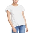 thumbnail image 1 of Rachel Roy Blusa con frunces para mujer, color blanco roto, mediana, 1 of 2