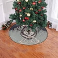 thumbnail image 2 of FMSHPON Wolf MountainsMoon Xmas Christmas Tree Skirt Stand Mat for Holiday Party Decoration Indoor Outdoor 48 inches, 2 of 3