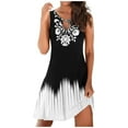 thumbnail image 2 of ICHUANYI ClearanceWomen's Fashion Sexy Vintage Sleeveless Printed Print Dresses(Black, M) ICHUANYI WER20232080504961, 2 of 6