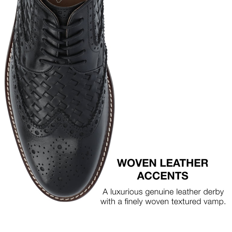 Thomas & Vine Mens Radcliff Tru Comfort Foam Lace-up Woven Wingtip Derby-Size 10 Thomas & Vine Mens Radcliff Tru Comfort Foam Lace-up Woven  main image 3