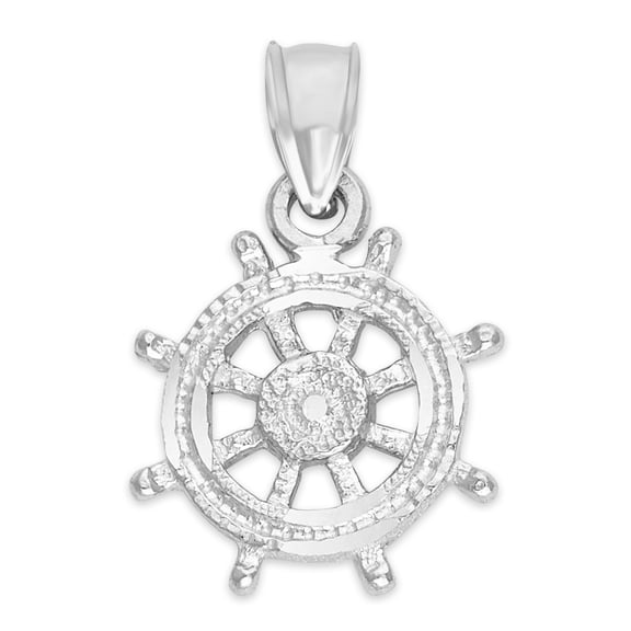 925 Sterling Silver Wheel of Dharama Pendant, Buddhist Pendant Spiritual Jewelry
