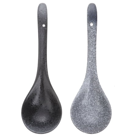 Ceramic Spoon Asian Soup China Chili Ramen Noodles Tableware Spoons Rice Sugar 2 Pcs
