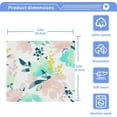 thumbnail image 4 of Watercolour Floral Washcloth 12x12in Set, 2 Pack Absorbent Cotton Towel Square Kitchen Dishes Towels, Soft Cleaning Face Hand Towel Fast Drying, 4 of 7
