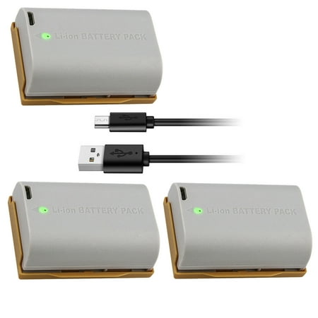 Kastar 3-Pack LP-E6N Pro Battery Replacement for Z CAM E2C Professional 4K Cinema Camera  Marshall On-Camera HDMI Monitor  IKAN On-Camera HDMI Monitor