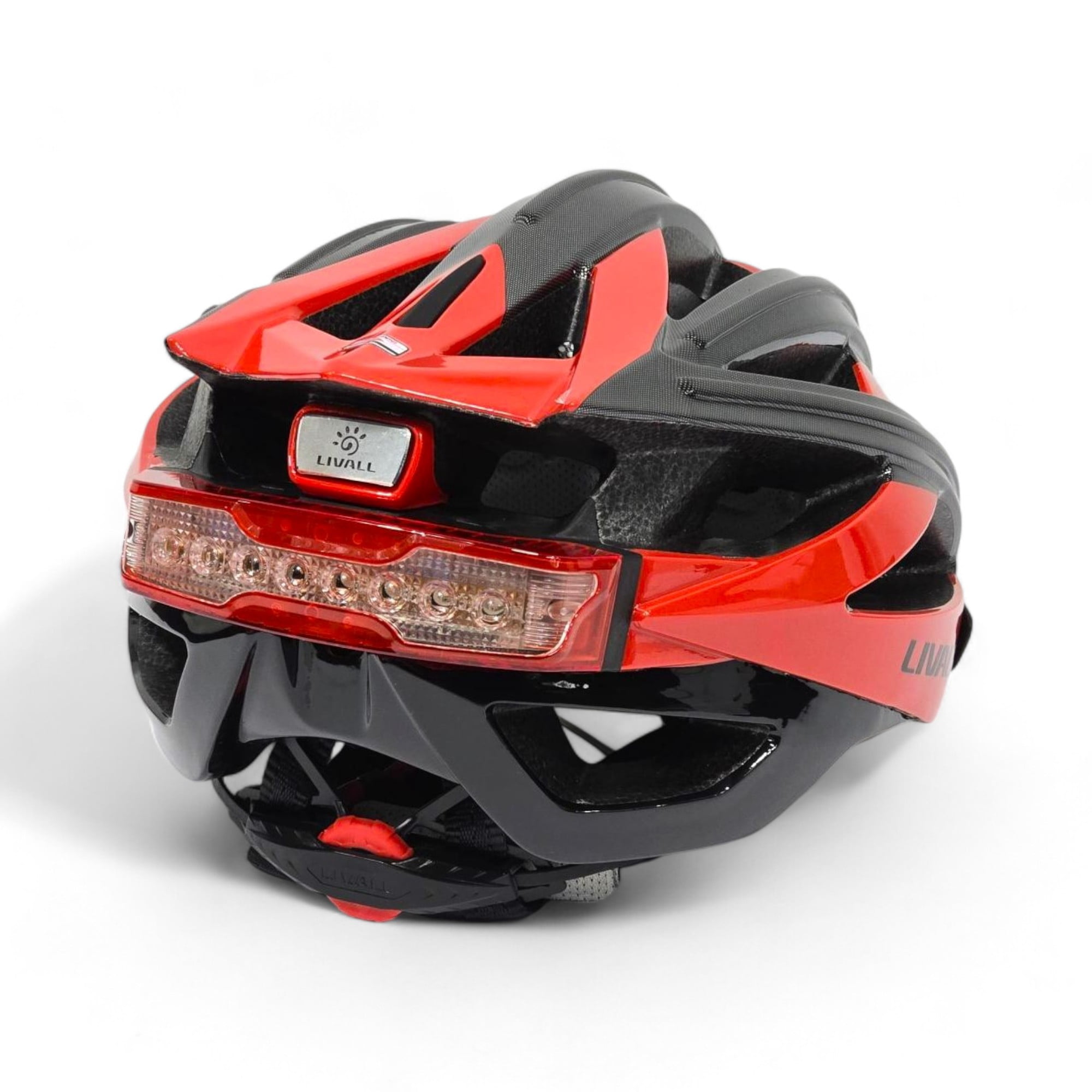 Livall BH100 Bling Biking Cycling Smart Helmet w Volume Control LED Turn Signals, (Red, Large)