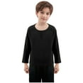 thumbnail image 5 of NAISIBABY Girls T-Shirt with Long Sleeve, Loose Fit Super Soft Cotton Crew Neck Casual Pullover Tees 3-Pack Black 10T, 5 of 7