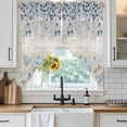 thumbnail image 6 of Blue Beige Coastal Swag Valances for Windows, Kitchen Curtains 36 Inch Length 2 Panels Set, Beach Starfish Summer Eucalyptus Vintage Short Curtains for Small Windows Rod Pocket Cafe Curtains 28"x36", 6 of 8