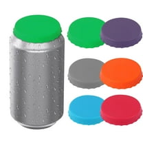CurioCo Reusable Silicone Can Lids for Beer Soda Drinks, Leak Proof Can Covers Fizz Saver Standard 12oz Can Topper Travel & Outdoor Accessory