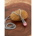 thumbnail image 2 of ELYA Jewelry Women's Pink Cat's Eye Stone Teardrop Stainless Steel Necklace, 2 of 4