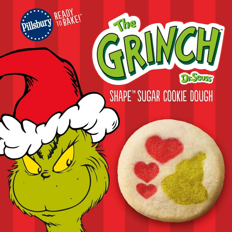 Pillsbury Dr. Seuss The Grinch Shape Sugar Cookie Dough 20 Count, 9.1 OZ