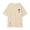 Beige, variant on Gyujnb Brush Print Side Slit Short Sleeve T Shirt Casual Round Neck Loose Tee (Girls),15-16 Years