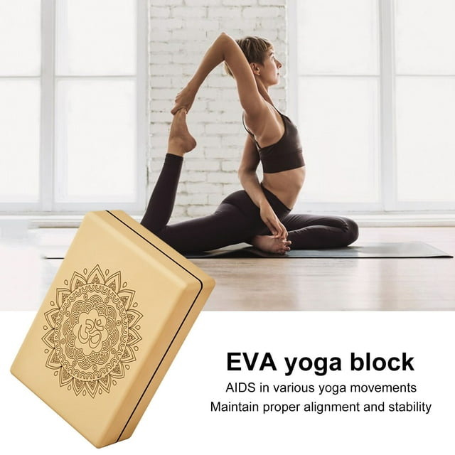 LJNYFDC Cushioned Yoga Block 2Pcs Yoga Sports Block Premium High Density EVA Foam Block with Free Guide Support & Deepen Poses Improve Strength Aid Balance