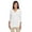 White, variant on Ladies' Perfect Fitâ„¢ Y-Placket Convertible Sleeve Knit Top - WHITE - 3XL