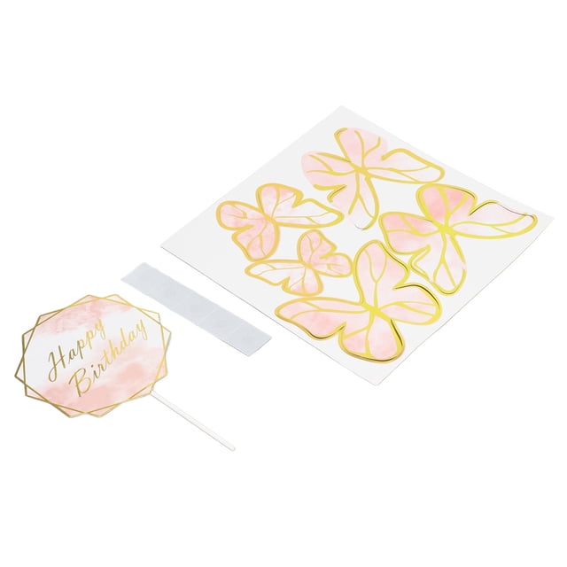 Butterflies Cake Insert Transparency 3D Butterflies Cupcake Topper Three Dimensional Effect Ease Of Use for Cake Decoration ANGGREK Otros