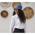 thumbnail image 2 of Alessia (Gris y Plateado) Sombrero de Moda de Lujo Reversible para Mujer / Suave Regalo de Sombrero de Playa, Protección UPF 50+ Sun con Borde / Disponible en 2 Colores / Talla Nica, 2 of 6