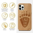 thumbnail image 4 of Case Yard Wooden Case Outside Soft TPU Silicone, Slim Fit Shockproof Wood Protective Phone Cover for Girls Boys Men and Women, Supports Wireless Charging Cali Paw Design case for iPhone-11-Pro, 4 of 7