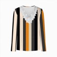 thumbnail image 4 of Towmus T Shirts for Women V neck 3/4 Sleeve Dressy Blouse Floral Print Tops Dressy Casual Pleated Elbow Sleeve Tees, 4 of 5