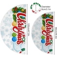 thumbnail image 4 of FMSHPON Merry Xmas Snowflakes Snowman Xmas Christmas Tree Skirt Stand Mat for Holiday Party Decoration Indoor Outdoor 48 inches, 4 of 6