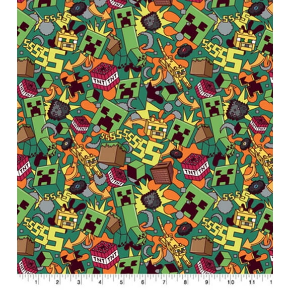 Action Minecraft Blast Cotton Fabric