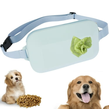 Dog Treat Pouch for Training,Dog Treat Bag Training Pouch,Dog Silicone Treat Pouch with Belt,Built in Poop Bag Dispenser Cross Body Bag for Dog Training