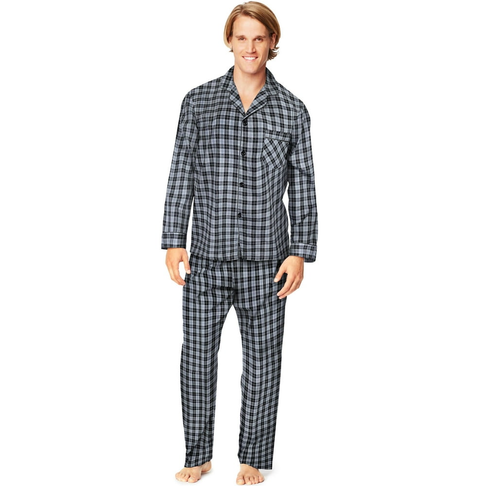 Hanes - Hanes Mens Woven Pajamas, 5XL, Grey/Black Plaid, 5XL, Grey ...
