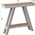 thumbnail image 3 of Easy4Home 46" A-Frame Rustic Wood Console Table Hand-Made, White, 3 of 7