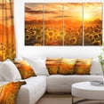 thumbnail image 1 of Yellow Sunset over Sunflowers - Floral Photography Art, 1 of 3