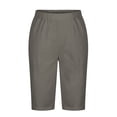 thumbnail image 6 of Edvintorg Womens Shorts Elastic Waisted Bermuda Wide Leg Summer Casual Lounge Short with Pockets Clothes for Women Gray M, 6 of 8