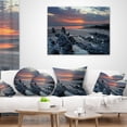 thumbnail image 3 of Designart Woolacombe North Devon Sunset - Seascape Throw Pillow - 16x16, 3 of 4
