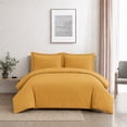 thumbnail image 1 of Swift Home Ensemble housse de couette unie ultra douce, Grand lit, Moutarde, 1 of 6