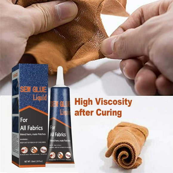 Riforla Fabric Sewing Glue Sewing Fabric Glue Clothes Sofa Car Cushion Glue Fabric Glue 50ml Glue Black