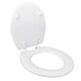 Mainstays Round Wood Toilet Seat with EZOff Hinges, White
