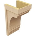 thumbnail image 5 of 11"W x 11"D x 22"H Wide Warren Rough Cedar Woodgrain TimberThane Corbel, Primed Tan, 5 of 6
