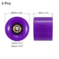 thumbnail image 2 of Unique Bargains Roues de Longboard 60mm avec Roulements ABEC-11 Roues de Rue pour Skateboards Cruiser 80A, Violet Doré Lot de 4, 2 of 4