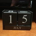 thumbnail image 4 of Perpetual Desktop Wooden Calendar Wood Block DIY Month Date Month Date Display Display Number Detachable Home Office Decoration, 4 of 9