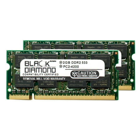 4GB 2X2GB Memory RAM for Acer Aspire Notebooks 5570AWXMi 200pin 533MHz PC2-4200 DDR2 SO-DIMM Black Diamond Memory Module Upgrade