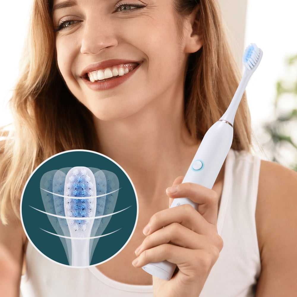 ROMYSE Sonic Electric Toothbrush for Adults and Teen,Rechargeable Travel Toothbrush with 8 Brush Heads & Travel Case, Smart Timer,5 Modes,2-Hour Fast Charge Last 20 Days,Black